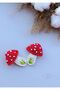 Mushroom Themed Snap Buckle Natural Niche Hair Accessory - 3