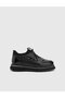 Lance Genuine Opening Floater Leather Men's Black Oxford Shoes - 3