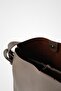 Nomu Buckle Detailed Bitter Brown Large Size Women's Shopper Bag - 3