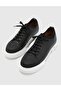 Bart Genuine Leather Men's Black Sneakers - 2