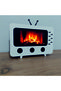 Wooden Desktop Phone Stand & Napkin Holder Box Tv-Shaped Black & White (22 X 16 cm)