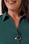 Polo Neck Quarter Sleeve Plus Size Blouse - 4