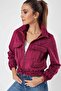 Double Pocket Suede Coat with Elastic Waist - 3