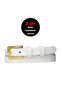 100% Genuine Leather, Thin 2 cm Milk White Women's Belt with Gold Color Buckle; Dress, Trouser Belt_Dubuyuk
