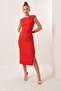 Shoulder and Hem Stone Embroidered Belted Dress - 2