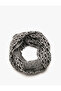 Geometric Patterned Neck Collar Soft Textured