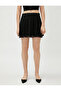 Pleated Mini Skirt with Lace Detail - 3