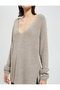 V-Neck Sweater Oversize Long Sleeve Cashmere Textured - 5