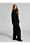 Palazzo Trousers High Waist with Fabric Pleat Detail - 2