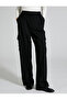 Palazzo Trousers High Waist with Fabric Pleat Detail - 3