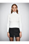 Women's Ecru Sweater 3WAK90376HT - 3