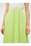 Pleated Skirt Midi Length Chiffon Elastic Waist - 5