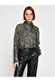 Zebra Patterned Chiffon Blouse - 3