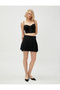 Pleated Mini Skirt with Lace Detail