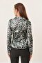 Leopard Print Satin Shirt with Gathered Front - 4