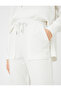 Skinny Leg Trousers Relaxed Cut Tie Waist Pocket - 5