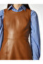 Salopet Faux Leather Sleeveless Mini Dress - 5