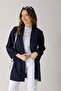 Shawl Collar Lycra Long Jacket