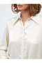 X Selected by Melis Ağazat - Satin Shirt with Pearl Buttons - 5