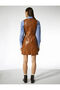 Salopet Faux Leather Sleeveless Mini Dress - 4