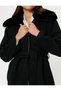 Kachet Coat Removable Faux Fur Belted Pocket Zippered - 5