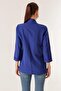 Shawl Collar Width Lycra Double Sleeve Fabric Short Jacket - 4
