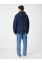 Puffer Jacket Seasonal Hooded Zip-Up with Pocket Detail - 4