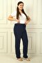 Imported Crepe Plus Size Trousers with Elastic Sides - 3