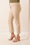 Lycra Plus Size Trousers with Elastic Waist - 3
