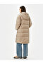 Long Puffer Jacket Hooded Pocket Zippered - 4