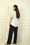 Plus Size Chiffon Trousers - Elastic Waist and Lined - 4