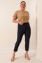 Enboy Lycra Large Size Pants with Elastic Waist Pockets - 2