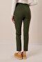 Striped Lycra Trousers with Side Pockets and Button Accessories - 4
