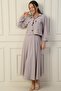 Double Pocket Shirt Elastic Waist Arya Skirt Set of 2 - 3