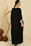 Lace Detailed Pocketed Long Tunic Elastic Waist Trousers Oversize 2-Piece Viscose Set - 4