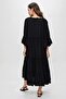 Pompom Thread Beaded Viscose Dress - 4