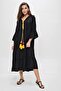 Pompom Thread Beaded Viscose Dress - 3