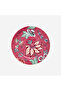 Flower Festival Red Porcelain Cake Plate 17 Cm