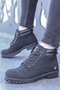 Arx Warm Lined Waterproof Casual Winter Men's Boots Thermo Sole Black Nubuck - 3