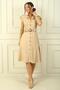 Women's Neckline Off-Shoulder Double Pocket Linen Effect Dress with Belt - 3