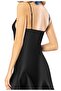 Satin Women's Nightgown Lace Detailed Adjustable Strap Black - 4