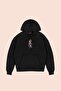 Free Gangster Printed Oversize Unisex Black Hoodie - 5