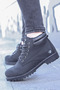 Arx Warm Lined Waterproof Casual Winter Men's Boots Thermo Sole Black Nubuck - 6