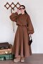 Milky Brown 3 Yarn Sweat & Skirt Set - 3