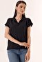 Polo Neck Double Sleeve Ayrobin Blouse - 3