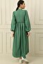 Laced Linen Effect Long Dress - 4