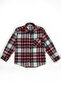 Boy's Cream Burgundy Lumberjack Shirt - 2