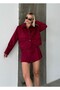 Claret Red Nubuck Jacket with Pockets - 4456