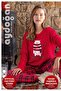 Women's pajama set red winter thermal crew neck long sleeve b5-3 - 30063 - aydogan ® - 2