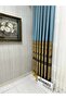 Nivemeshome Gönen Turquoise-gold671539 1/3 Close Pleated Background Curtain Apm - 7